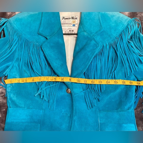 Vintage Turquoise Pioneer Wear Fringe Jacket - Picture 15 of 15